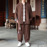新中式V民族风麦穗纹灯芯绒夹克外套舞蹈套装男TZ129-P150控178，男装休闲套装，电商A005