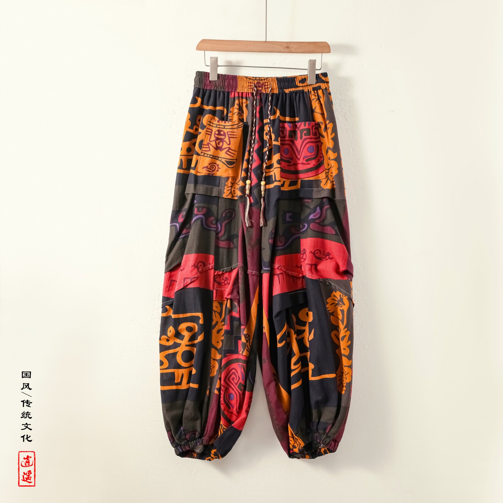 超大码8XL风泰大象垂感折褶小众设计阔腿裤男K275-P68控88，男装休闲裤，电商A005