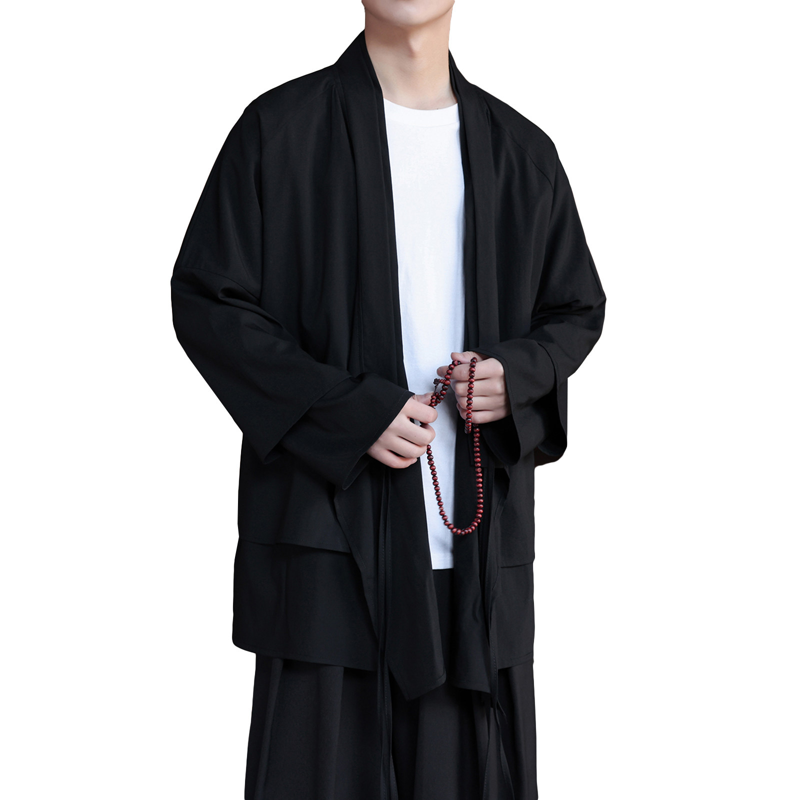 新中式假两件设计感道袍宽松开衫中长款汉服男披风FY09-P95控118,男装民族服装,电商A005