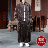新中式O民族风金丝绒龙纹夹克折褶阔腿裤套装男TZ176-P153控178，男装休闲套装，电商A005