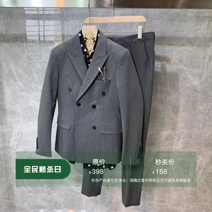 潮流单西服男正装 韩国修身 结婚 韩版 时尚 双排扣西装 英伦外套男士