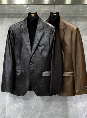 英伦风痞帅休闲正装商务修身小西装外套男士高级感单西服上衣高端