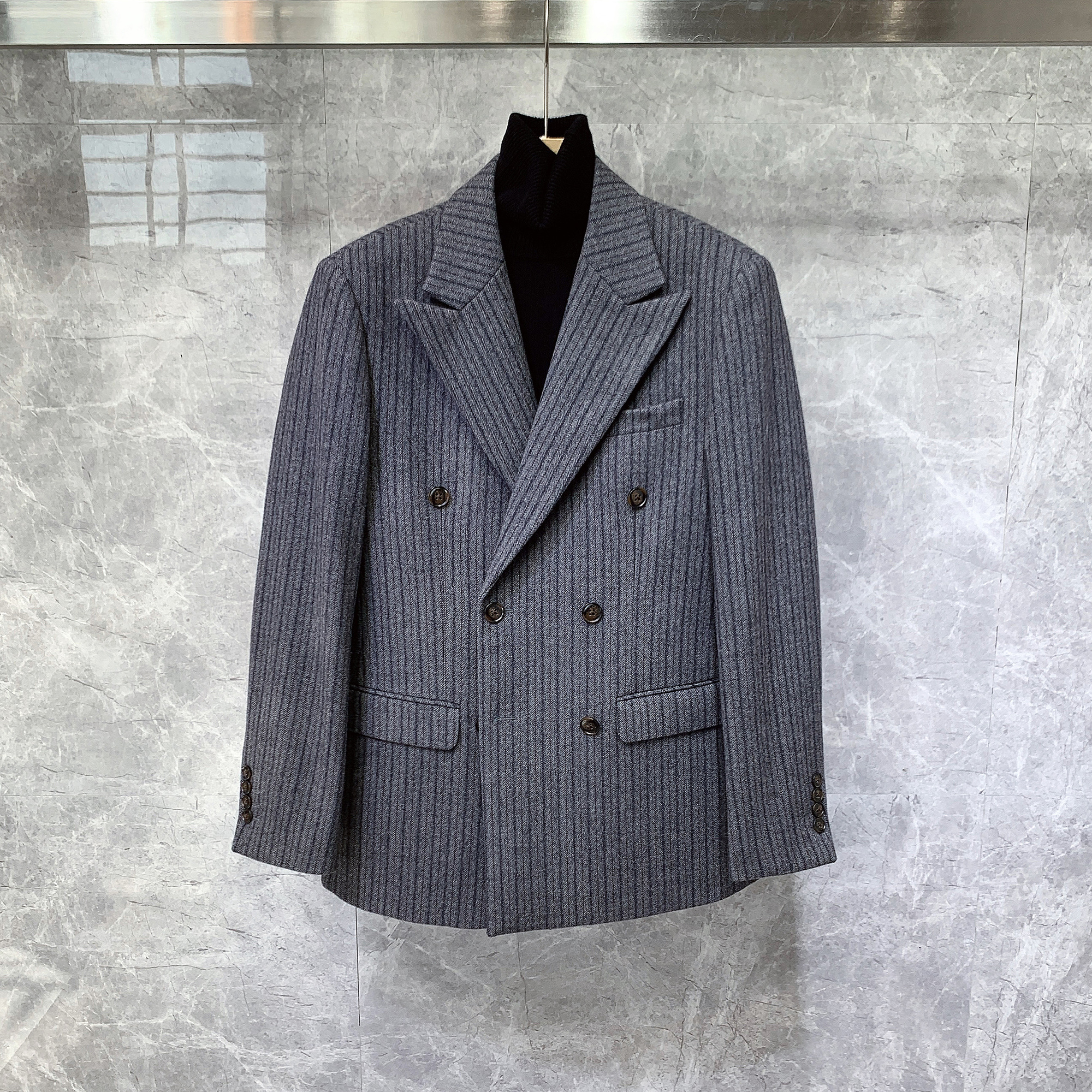 休闲正装羊毛呢子西装痞帅单西服