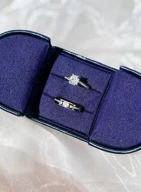 仿真婚戒对戒结婚婚礼现场用道具情侣戒指奢华男女高级感交换仪式