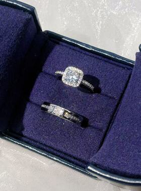 结婚活口对戒仿真钻戒一对高级感婚礼开口可调节戒指求婚仪式道具