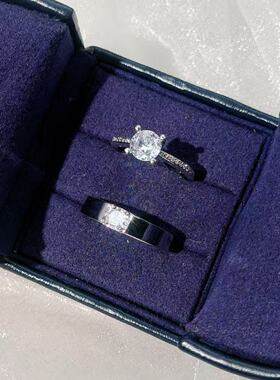 仿真婚戒对戒结婚一对婚礼现场用道具情侣求婚戒指高级感交换仪式
