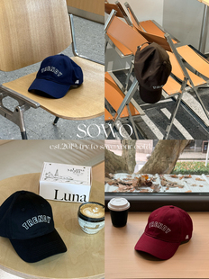 【SOWO】原创纯棉复古美式潮酷休闲软顶刺绣字母可调节遮阳棒球帽