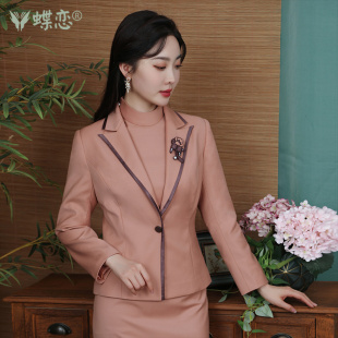 小西服外套女 精纺羊毛外套旗袍外搭崔万志改良中式 蝶恋 方怡