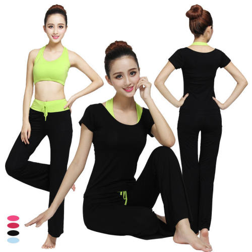 三件套女瑜珈服套装广场舞舞蹈服