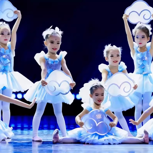 我有一个梦想儿童演出服幼儿园公主裙表演服云朵道具蓬蓬裙舞蹈服