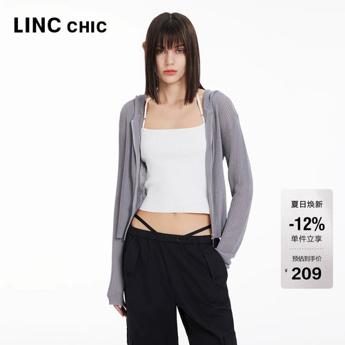 LINC透视感室内外可穿防晒针织衫