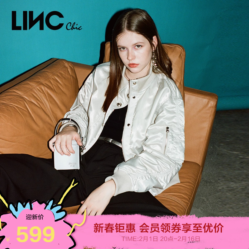 LINCCHIC金羽杰羽绒服女轻奢轻薄短款羽绒服女冬季外套Y21801101