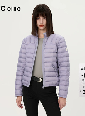 LINCCHIC金羽杰羽绒服女新款短款轻薄羽绒服女外套排骨衫反季1155