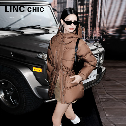 LINCCHIC金羽杰羽绒服短款女23秋冬新款美拉德都市机能Y23802320