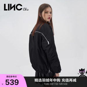 LINCCHIC金羽杰羽绒服女潮酷飞行员夹克轻暖羽绒服女Y22802010Y