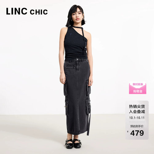 都市工装风牛仔半身裙
