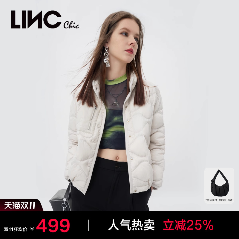 LINC简约立领轻薄羽绒服女