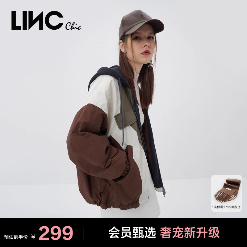 拼接轻暖羽绒服夹克外套