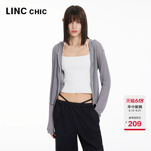 LINC透视感室内外可穿防晒针织衫