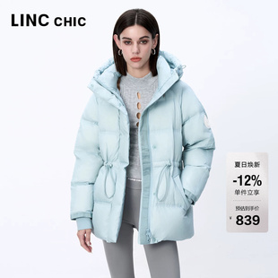 LINC金羽杰羽绒服女款反季断码超轻多彩面包服短款羽绒服女冬2191