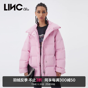 LINCCHIC金羽杰羽绒服女围裹感短款羽绒服女冬季外套Y21803128