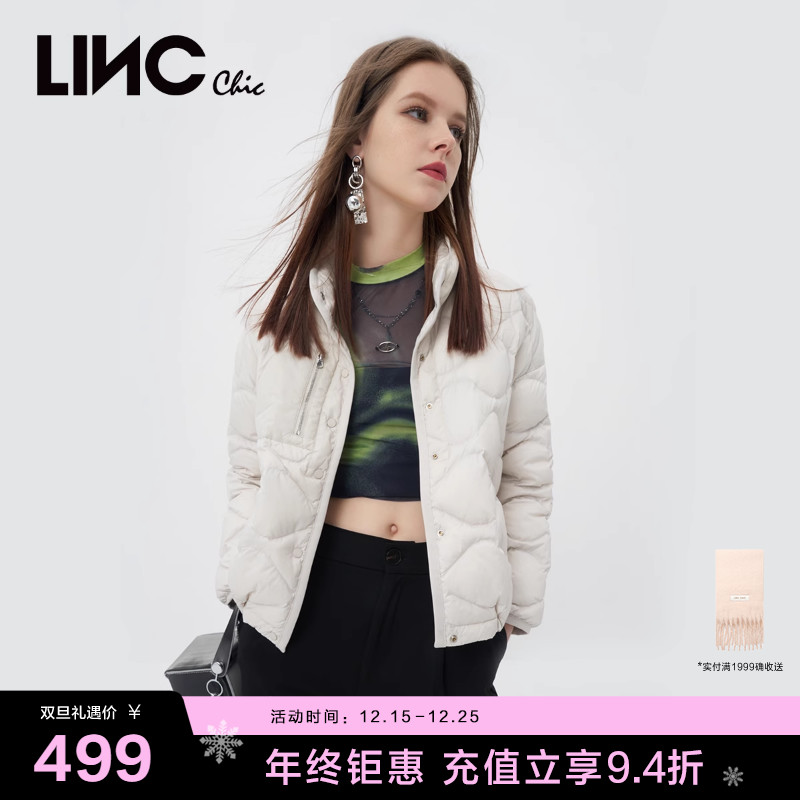 LINC简约立领轻薄羽绒服女