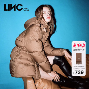 新款 冬季 可露丽都市机能羽绒外套女2320 羽绒服女款 LINC金羽杰短款