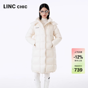 LINC金羽杰中长款 冬季 新款 都市通勤羽绒服外套女6266 羽绒服女款
