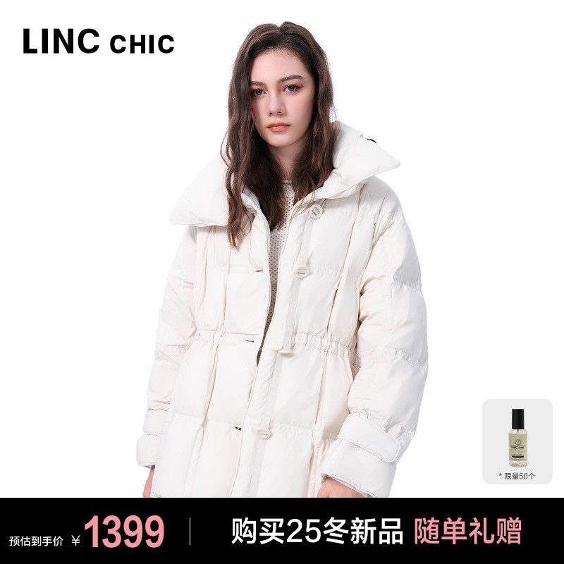 翻领大衣感短款羽绒服