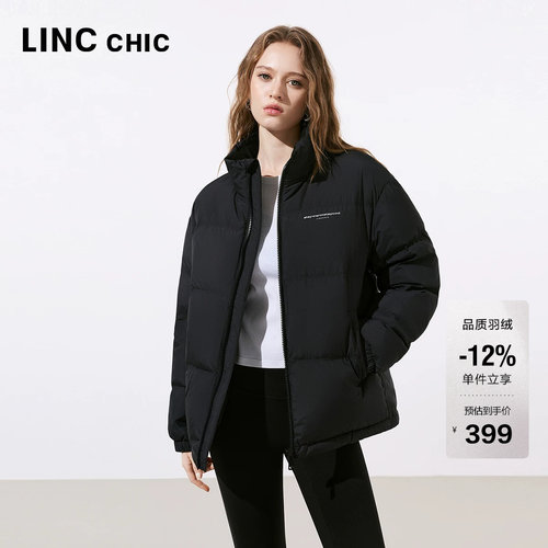LINC立领短款面包羽绒服男女同款