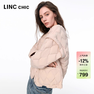 LINC金羽杰春季 羽绒服女无胆防绒轻薄羽绒外套女上衣1107 新款