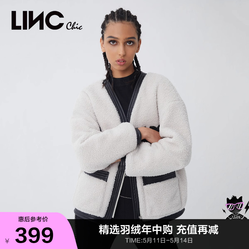 LINCCHIC金羽杰羽绒服女夹克短款轻薄羽绒服女冬季外套Y21301061