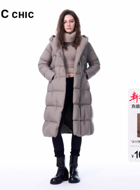 LINCCHIC金羽杰羽绒服女款2025新款围裹感加厚长款羽绒服女8239