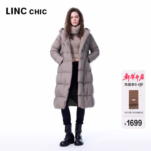 高充绒保暖连帽围裹感加厚羽绒服