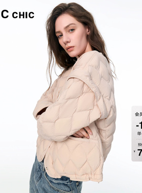 LINC金羽杰轻薄羽绒服女无胆防绒轻薄羽绒外套女反季外套1107