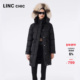 LINC金羽杰中长款 羽绒服女新款 轻奢大毛领户外抗风羽绒服外套6312