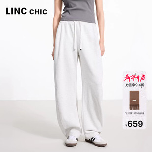 高腰卫裤 造型感长裤 女淡人穿搭KP567Y 女2025新款 LINC金羽杰休闲裤