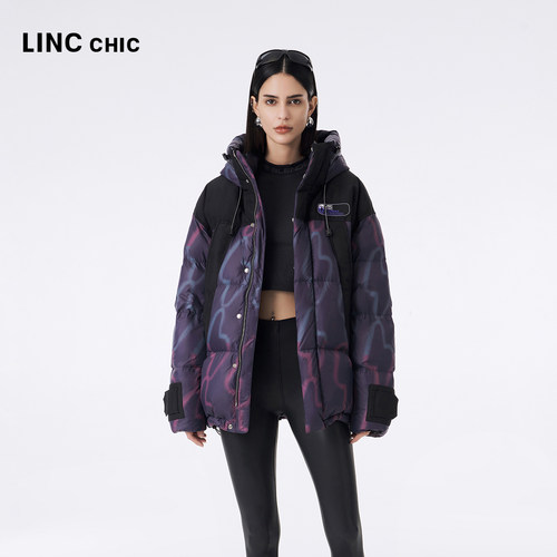LINCCHIC金羽杰面包羽绒服男女23秋冬新品无性别连帽短款3261