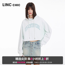 新品 落肩学院哥特感连帽卫衣女HD158Y LINCCHIC金羽杰2024年春季