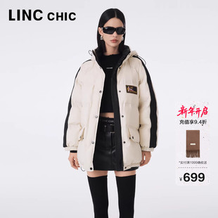 冬季 羽绒服女款 LINC金羽杰中长款 防雨雪面包服女3190 明星同款