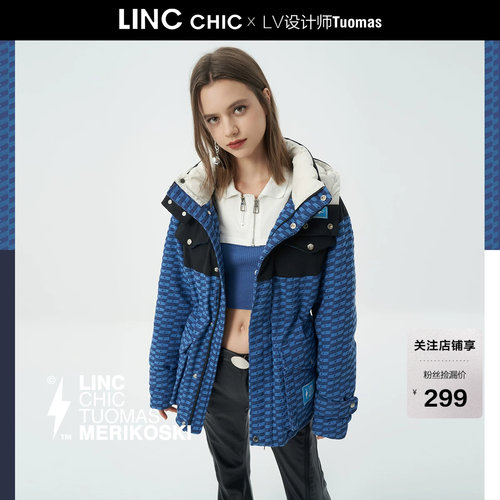 梓渝同款羽绒服CP短款派克羽绒服