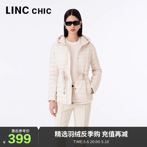 LINC金羽杰羽绒服女2023新款轻薄短款羽绒服外套女秋冬款3272YN