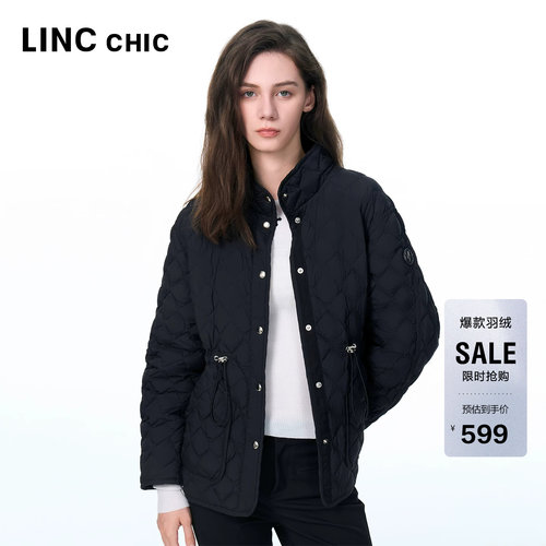 LINC菱格纹绗缝轻暖羽绒服