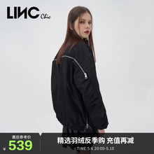 LINCCHIC金羽杰羽绒服女潮酷飞行员夹克轻暖羽绒服女Y22802010Y