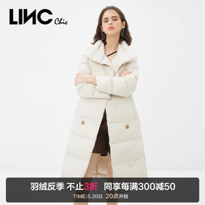 LINCCHIC金羽杰羽绒服女软糯中长款轻薄羽绒服女冬季Y21808159Y