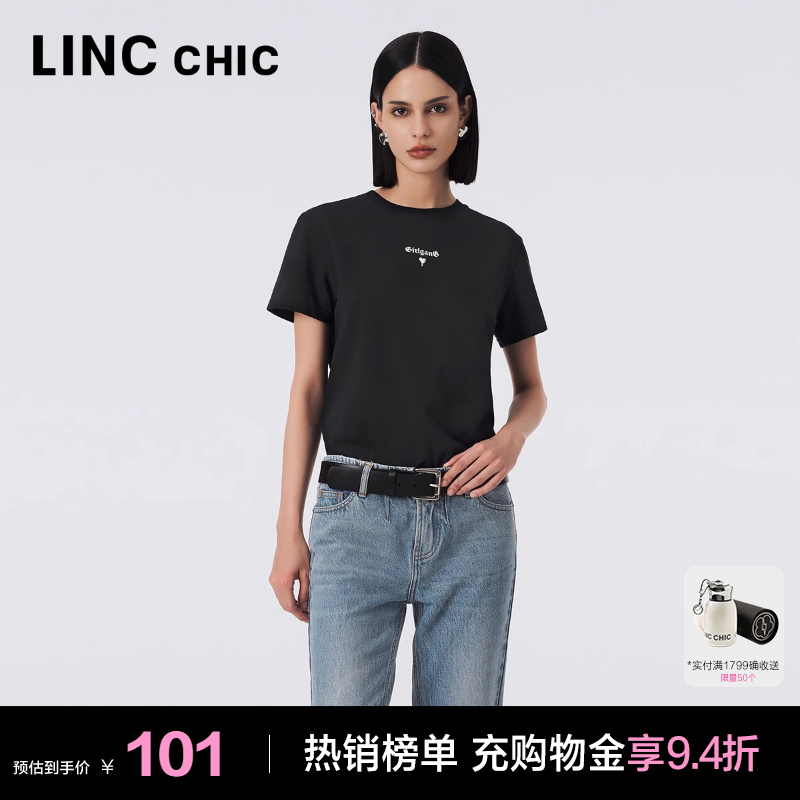 简约短袖常规字母印花T恤