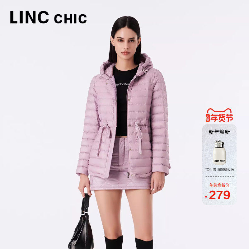 LINCCHIC金羽杰羽绒服女新款收腰轻薄短款羽绒服女外套Y21803272Y,女装/女士精品,羽绒服,淘宝优惠券,粉丝福利购,淘宝优惠卷