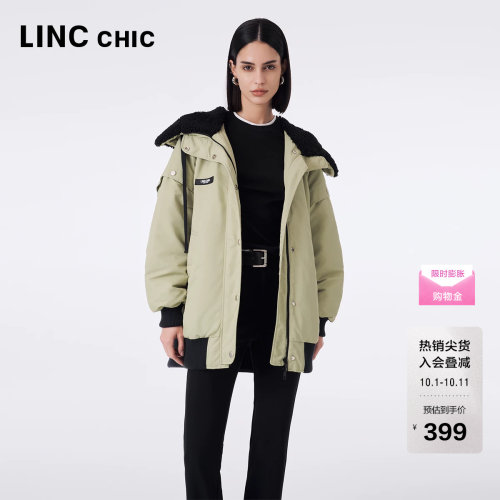 潮酷廓形量感大披肩中长款羽绒服