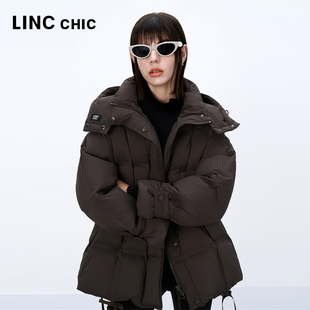 【胡可推荐 】明星同款LINC金羽杰羽绒服女款芭蕾短款羽绒服