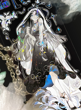 新款切模特材人物圣祈暗黑森系少女NEW手帐和纸胶带PET贴纸二次元